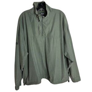 PING Collection Pullover Jacket Mens L Green Quarter Zip Golf Windbreaker Mesh